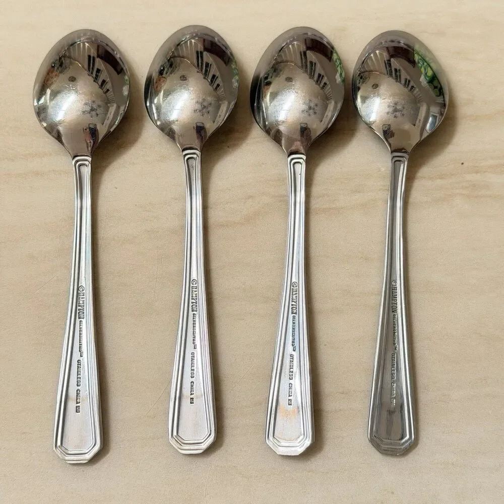 20pc Hampton Silversmiths Flatware Set for 4 Stainless Outline Edge HSV188